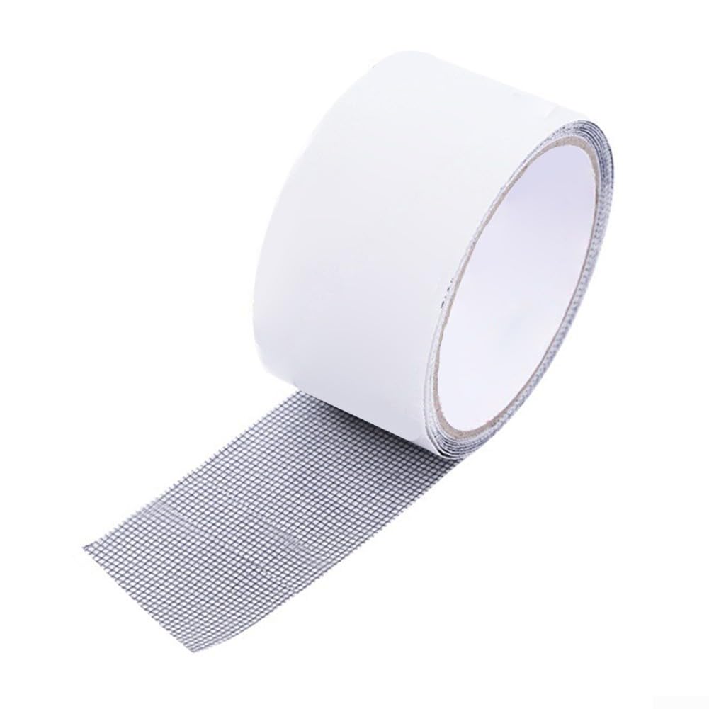 Cuttable Gnat Net Repair Tape For Window And Door Screens, 2m X 10cm Mesh Patch Kit To Fix Holes And Tears In, Gray Black Or White Pu Material For Home Maintenance(10cm*2m (grey))