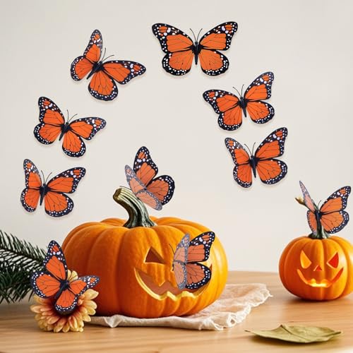 Decoraciones magnéticas de mariposa Monarca 10 unidades miniatura 2