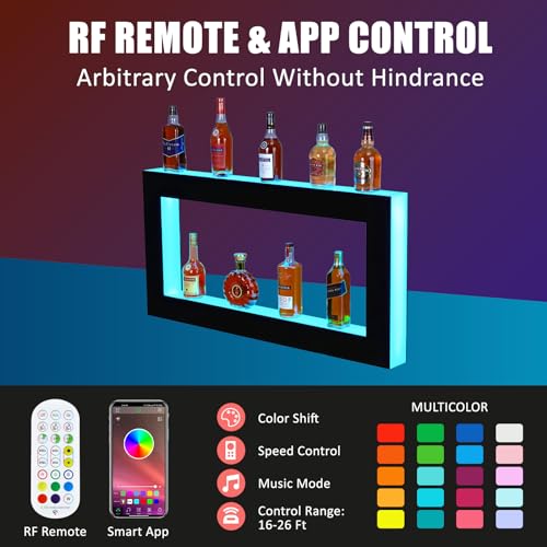 Wall-Mounted 2 Layer 16 Inches Mouth Shape with Remote Control - Dynamic Led Lighting, Multifunctional Display, Quality Materials, Mobile Phone Connectivity