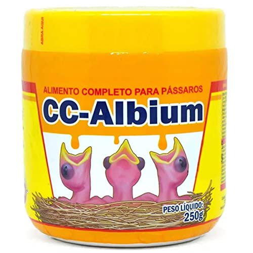 Papinha Pássaros CC Albium 250g Biotron Papa Completa Tratar Filhotes Passarinho Canário Calopsita Periquito Agapornis Coleiro Curió Trinca Ferro Pixarro Bigodinho