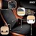 IVICY Faux Linen Front Car Seat Cover – Durable, Non-Slip Seat Protector for Cars – 1 Unit, Black