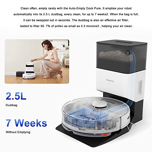 roborock-Q7-MAX-Robot-Aspirador-y-trapeador-con-Base-de-Vaciado-automatico-Puro-Limpieza-Manos-Libres-hasta-7-semanas-succion-de-4200-Pa-Tiempo-de-Funcionamiento-de-180-Minutos-Blanco