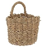 COLLBATH Cesta Colgante Trenzada de Cuerda Natural Resistente y Duradera para Almacenamiento y Organización Hogar y Decoración Interior