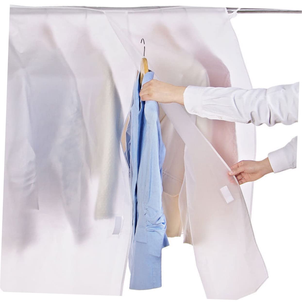 2pezzi Copertura Per Appendiabiti Protezione Antipolvere Per Abbigliamento Facile Installazione Per e Stend e