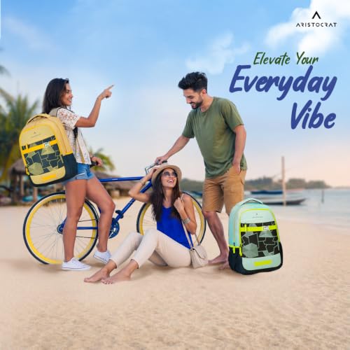 Image of Aristocrat Buzz Casual Backpack 30L | 3 Compartments with Quick-Access Front Pocket | Padded Shoulder Straps & Side Bottle Holders | Office & Travel Backpack for Men & Women