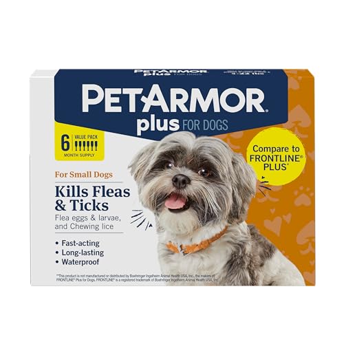 PetArmor Plus Flea & Tick Topical Dogs 5-22 lbs, 6-Month