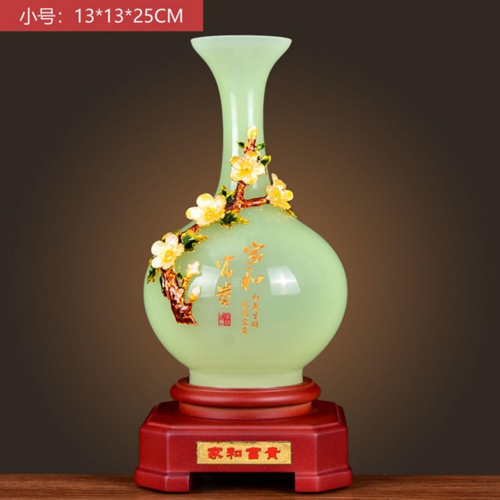 T　新品未使用　峰雲　金象嵌　銀象嵌　銀縁　共箱　花瓶　花器　鶴 Amazon.com: 大富大贵琉璃玉石花瓶摆件家居客厅酒柜电视柜装饰品