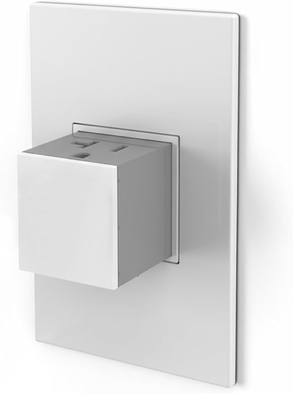 Legrand adorne 20Amp 1-Gang Pop-Out Outlet in Gloss White with Matching Wall Plate, ARPTR201GW2WP