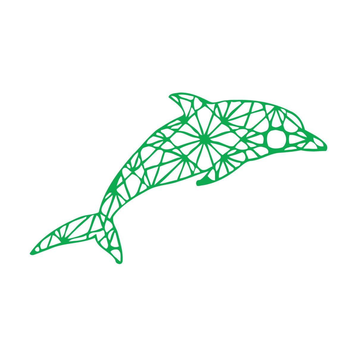 Geometric Dolphin Vinyl Wall Sticker Bedroom Nordic Wall Decals for Living Room Home Decor Nursery Art Murals Removable Extra Large - 74x126cm โ image 1