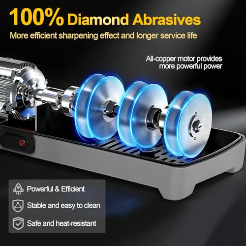 dskiley 3-Stage Electric Diamond Knife Sharpener — view 7
