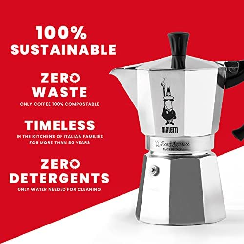 Bialetti - Moka Express: 3 Cups Ocak Üstü Espresso Pişirici - 130ml - Gümüş Renk - Alüminyum Gövde - Patentli Güvenlik Valfi - Tüm Ocak Türleri İçin Uygundur (İndüksiyon Hariç) - Görsel 6