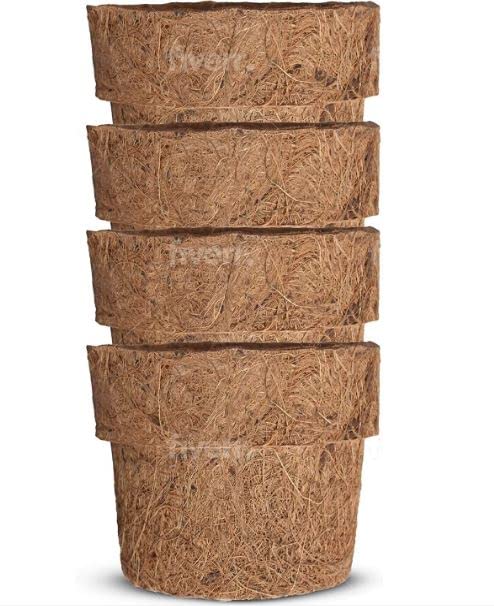 Tim Tim Agro 4" Coconut Coir Round Plant Pots Set of 4 - Coco Coir Plant Pots, Pots for Plants, Flower Pots, Small Plant Pots, Plant Pots Outdoor, Small Flower Pots (B0B6JSTWZB) Amazon Price History, Amazon Price Tracker