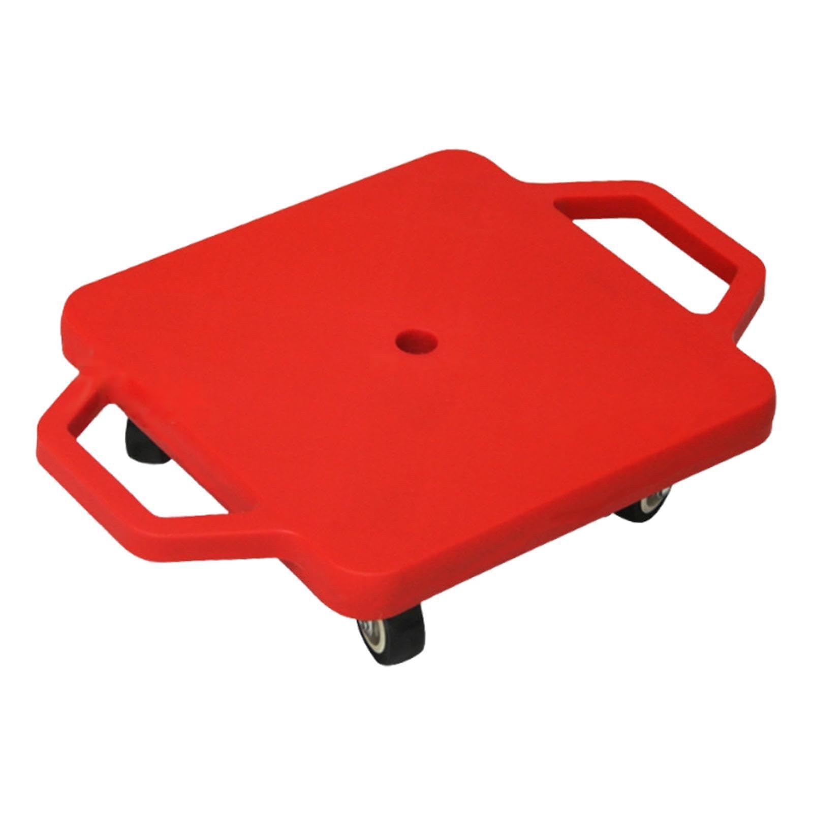 Menolana Floor Scooter Board with Handles with Casters Sensory Training Portable Sitting Scooter for Outdoor Activities Gym Boys Girls, Red