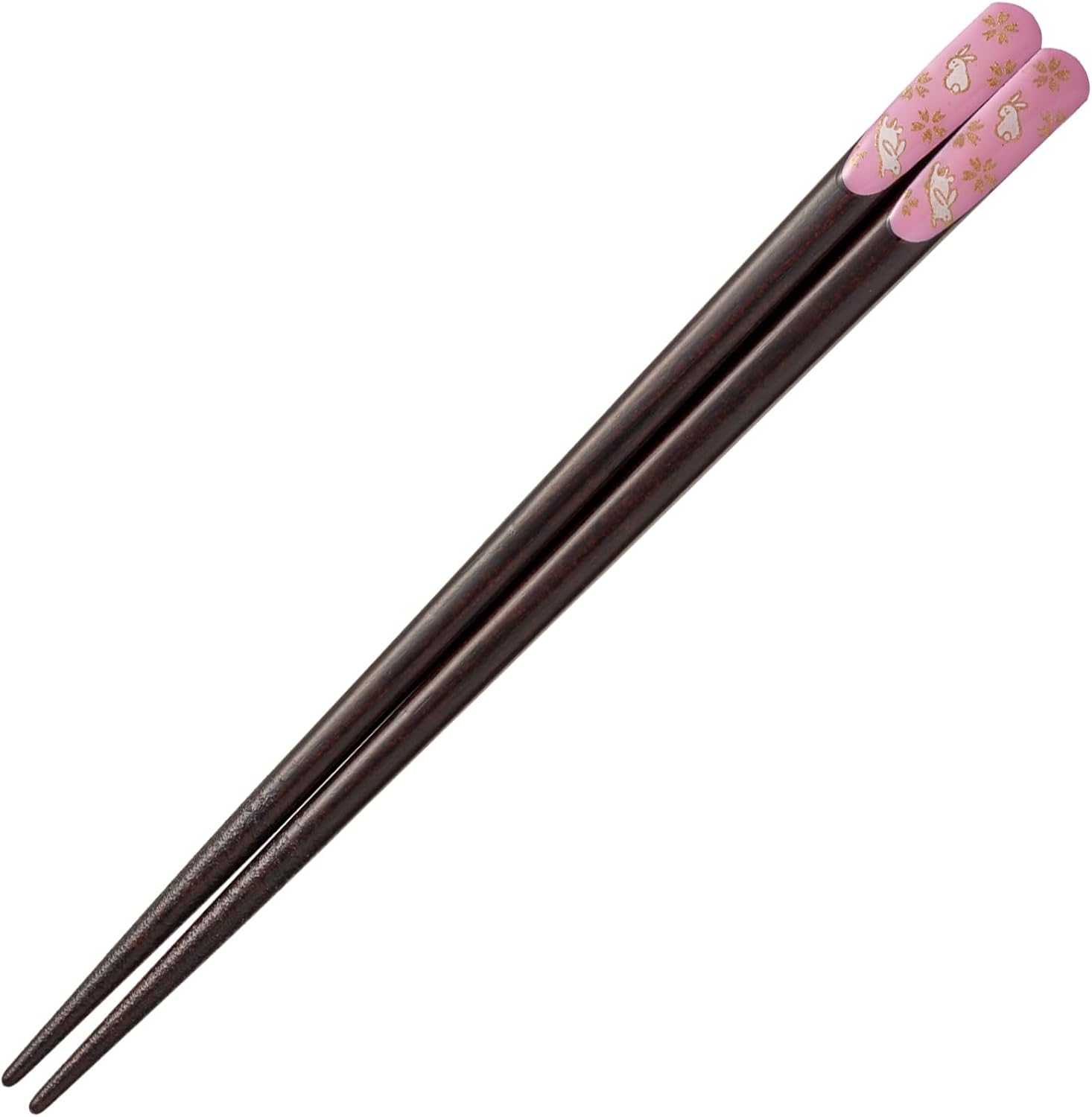 Sunlife H-05623 Chopsticks, Children, 7 - 9 Years, Unisex, Tenpo Japanese Rabbit, Natural Wood, Pink, Made in Japan