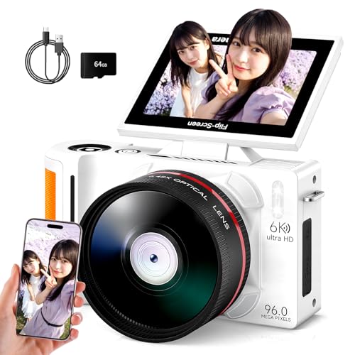 Amazon | Udoric デジカメ 6K 9600万画素 Wi-Fi機能 デジタルカメラ 18