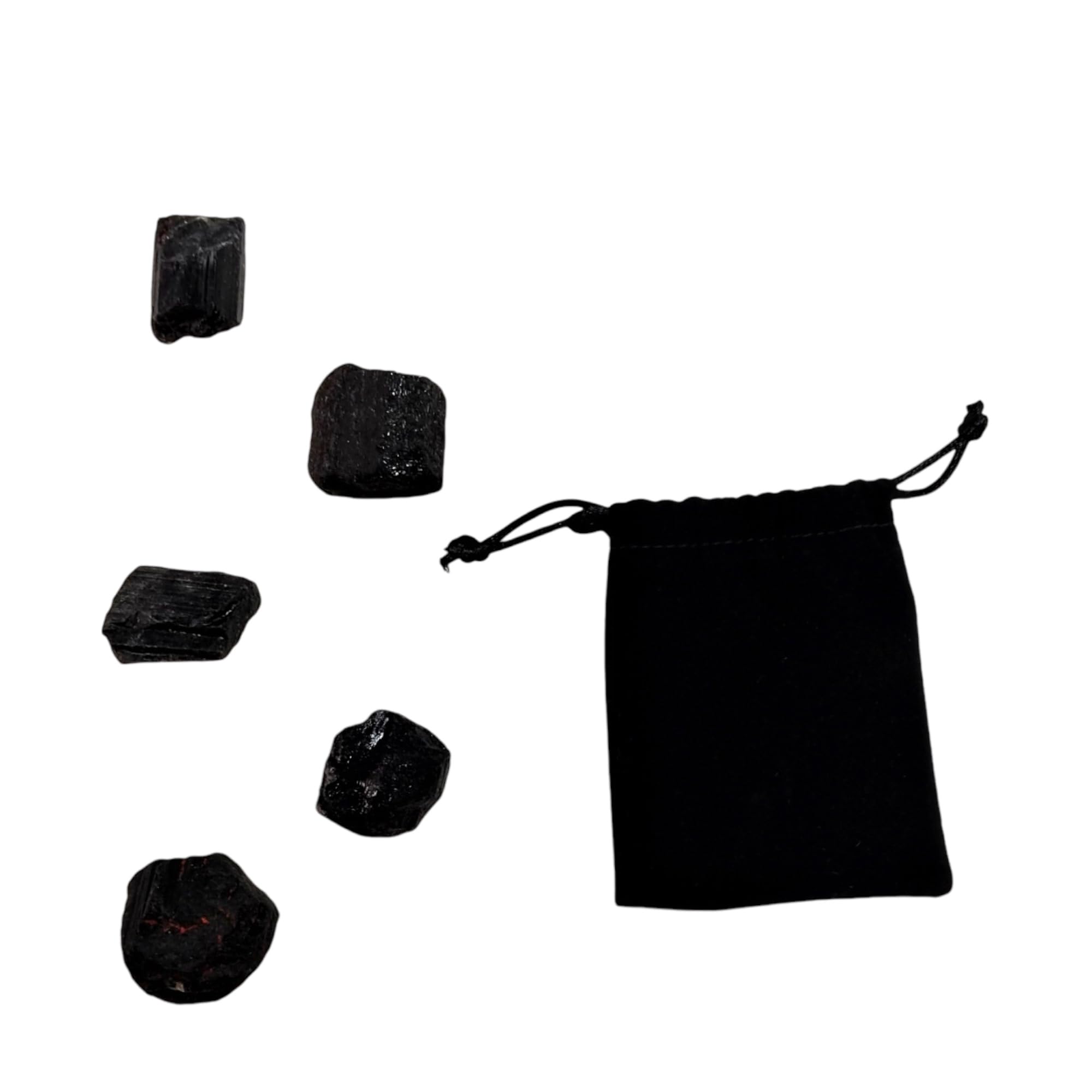 Piedra Turmalina Negra Naturales de 20 a 30mm 5PCS, Turmalina Negra en Bruto Protección Electromagnética, cristal de cuarzo negro natural para la fabricación de joyas (Turmalina, 5)