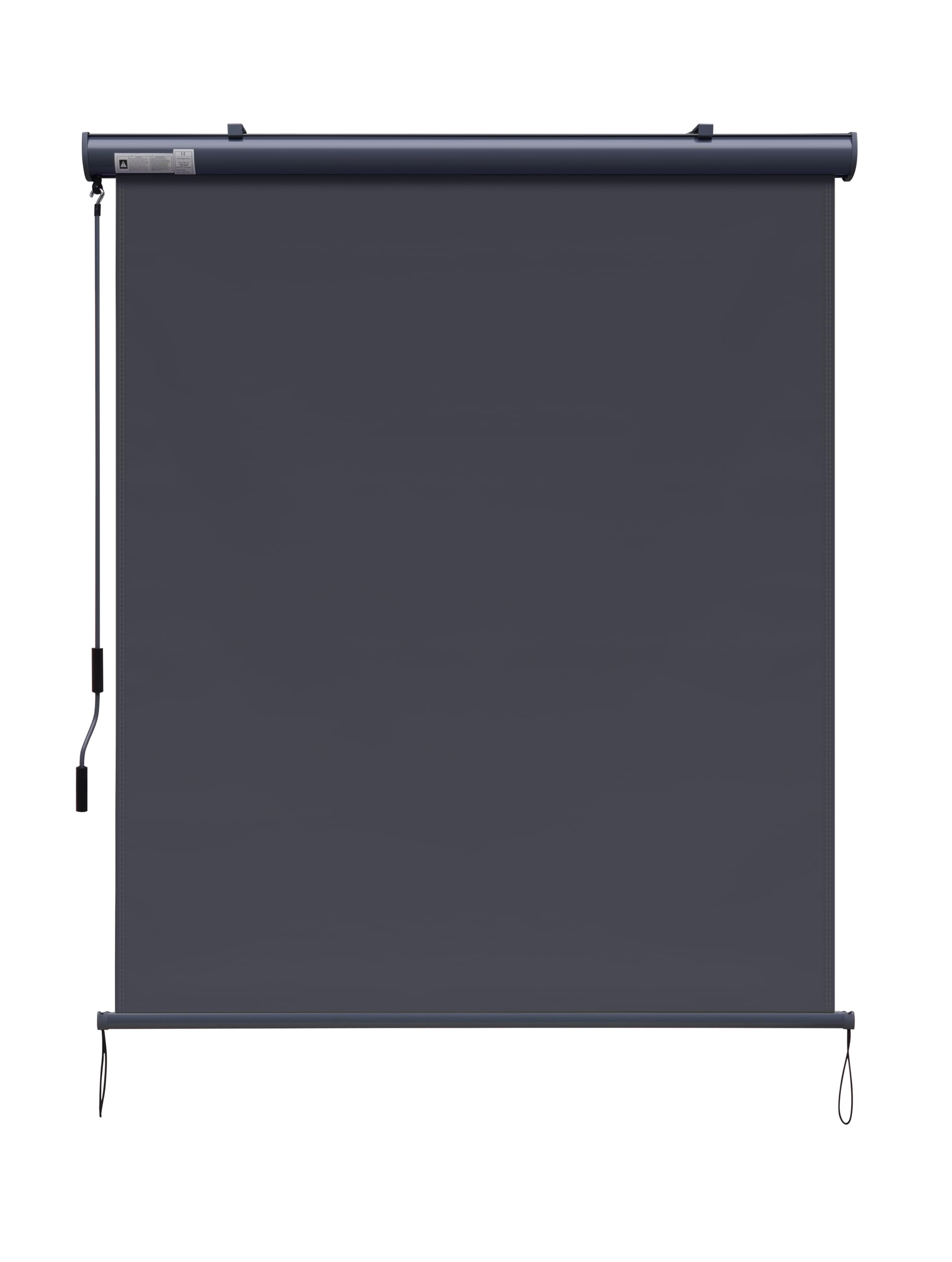 Canopée Store Vertical Rétractable avec Coffre, Store Enrouleur Exterieur avec Manivelle pour Balcon, Terrase, Brise Vue pour Jardin, Gris, 2,5 x 1,6 m (H x L)