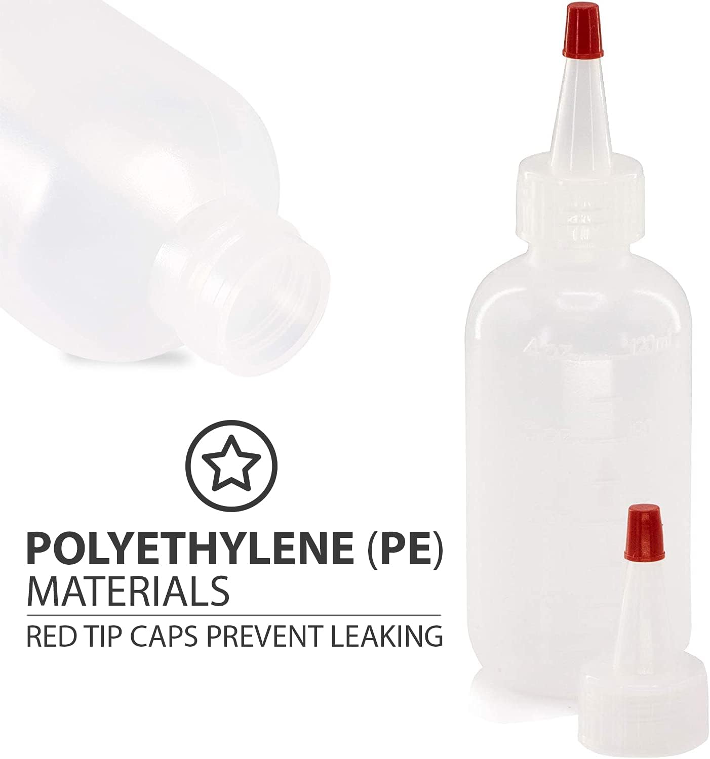 Tесh Dеаlѕ 🔥 Plastic Bottles 120mL with Red Tip Caps and Measurements - Small Mini Squeeze Dispensing Bottle for Arts and Crafts, Paint, Icing, Liquids, Condiment, Glue, Sauces, and More - 6 Pack / 4 Ounce Hоttеѕt Sаlеѕ Plastic Bottles 120mL with Red Tip Caps and Measurements - Small Mini Squeeze Dispensing Bottle for Arts and Crafts, Paint, Icing, Liquids, Condiment, Glue, Sauces, and More - 6 Pack / 4 Ounce