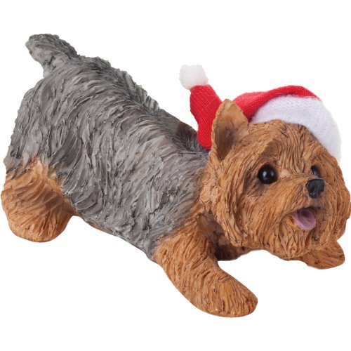 Sandicast Christmas Ornament, Resin, Yorkshire Terrier (Crouching)