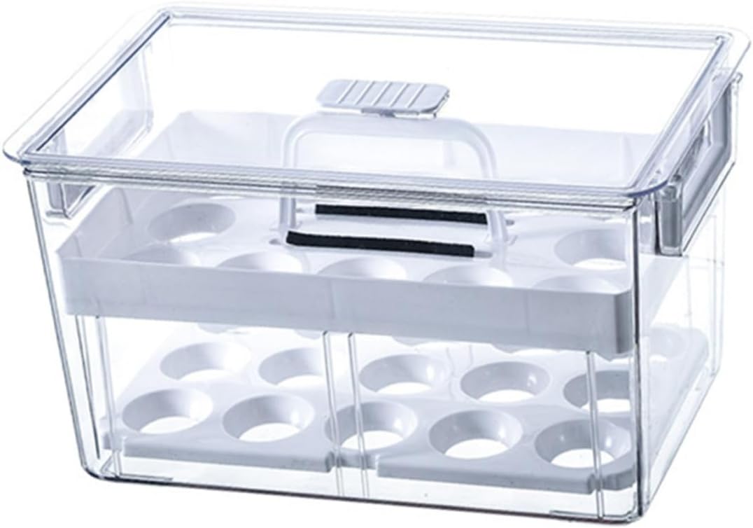 Refrigerator Egg Storage Box Freezer Egg Container Refrigerator Box Holder Bin Storage Containers Lids Airtight