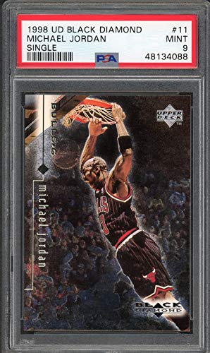 Michael Jordan 1998 Upper Deck Black Diamond Basketball Card #11 Graded PSA 9 MINT