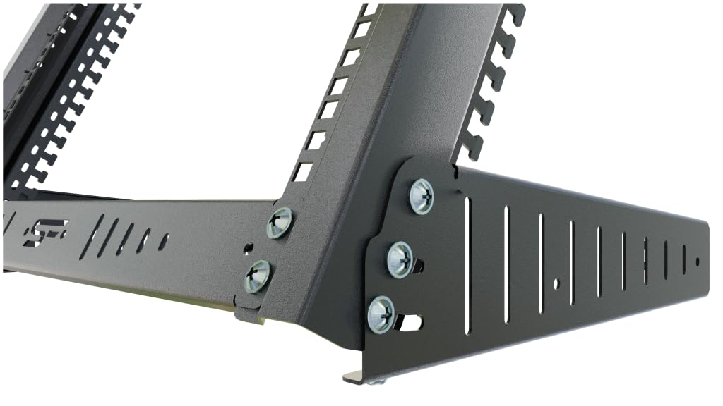 Bandeja Rack 19 Pulgadas 12U - Soporte de Sobremesa para Montaje en Bastidor - Bastidor y Armario para Equipos de Red - Servidor Rack con Ángulo de Inclinación Ajustable