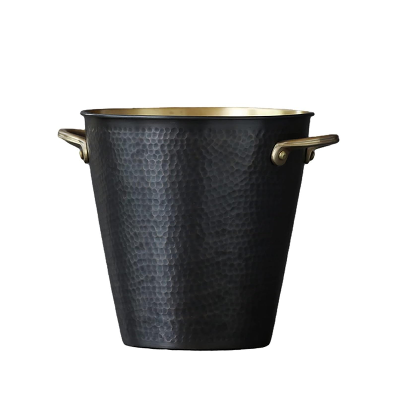 Cubitera con Pinzas y asa - Cubitera aislada de latón Que Mantiene el Hielo frío y seco, Ideal for el hogar, Fiestas, Bares, Cervezas frías, cócteles, champán y Botellas de Vino (Size : L)