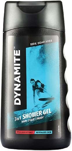 Amway - Dynamite 3 in 1 Shower Gel - 250 ml and stylish hair/head band [ASSORTED] - COMBO