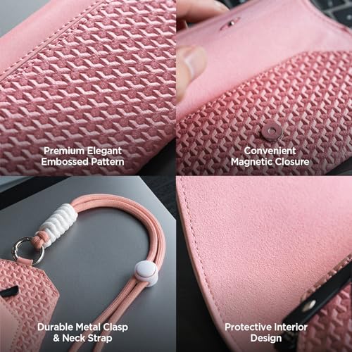 Image of VULKIT Portable Eye Glasses Case for Women & Men, Slim Sunglass Case, Unisex Eyeglass Case, with Adjustable Neck Lanyard
