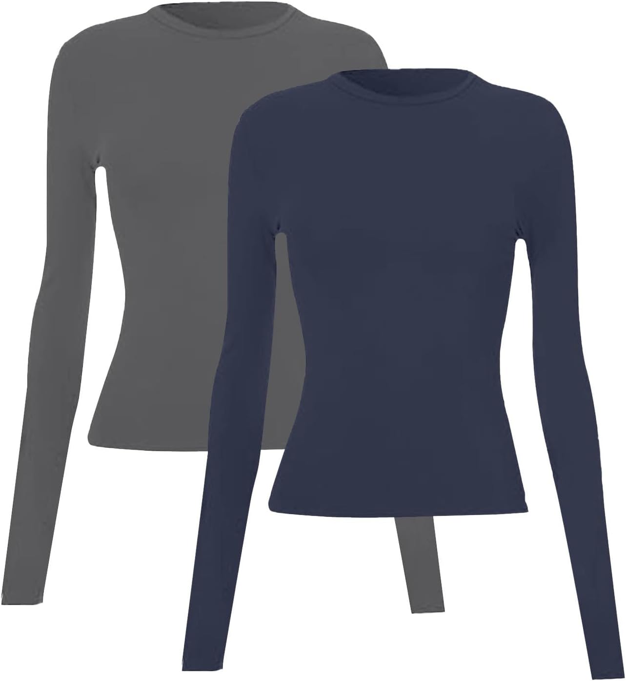 Minetom Maglietta da donna ad alta elasticità, doppia fodera, basic, girocollo, a maniche corte, slim fit, maglietta estiva, traspirante, Y2K, top double lined elasticizzato, aderente, per ragazze e