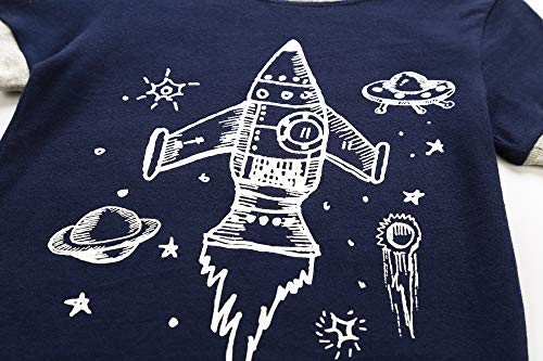 Image of Koian Little Boys Short Pajamas Sets Glow In The Dark Toddler PJS Cotton Kids Sleepwears