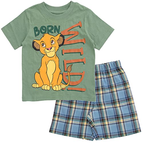 Ensemble Disney Roi Lion t-shirt et short à carreaux Simba garçon 7-8 ans