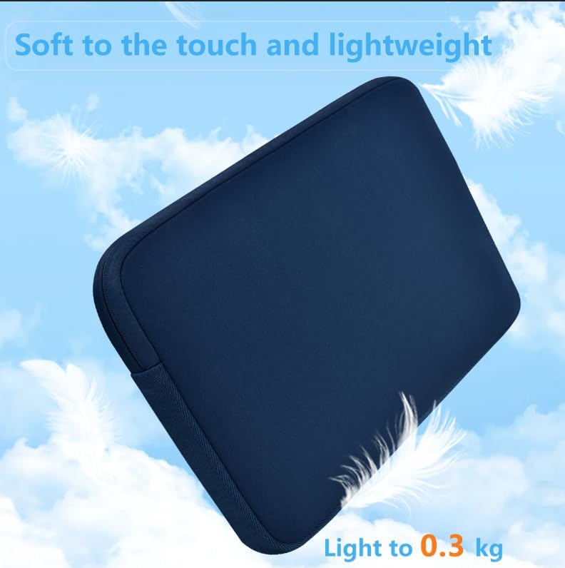 ZINMARK Laptop Sleeve Case 13-14 inch with Small Case, Neoprene Rainproof & Shockproof Cover for MacBook Pro 14" M4 M3 M2 M1 and 13.3" MacBook Air/Pro, XPS 13/14 & Most 13"-14" laptops, Blue - Image 5