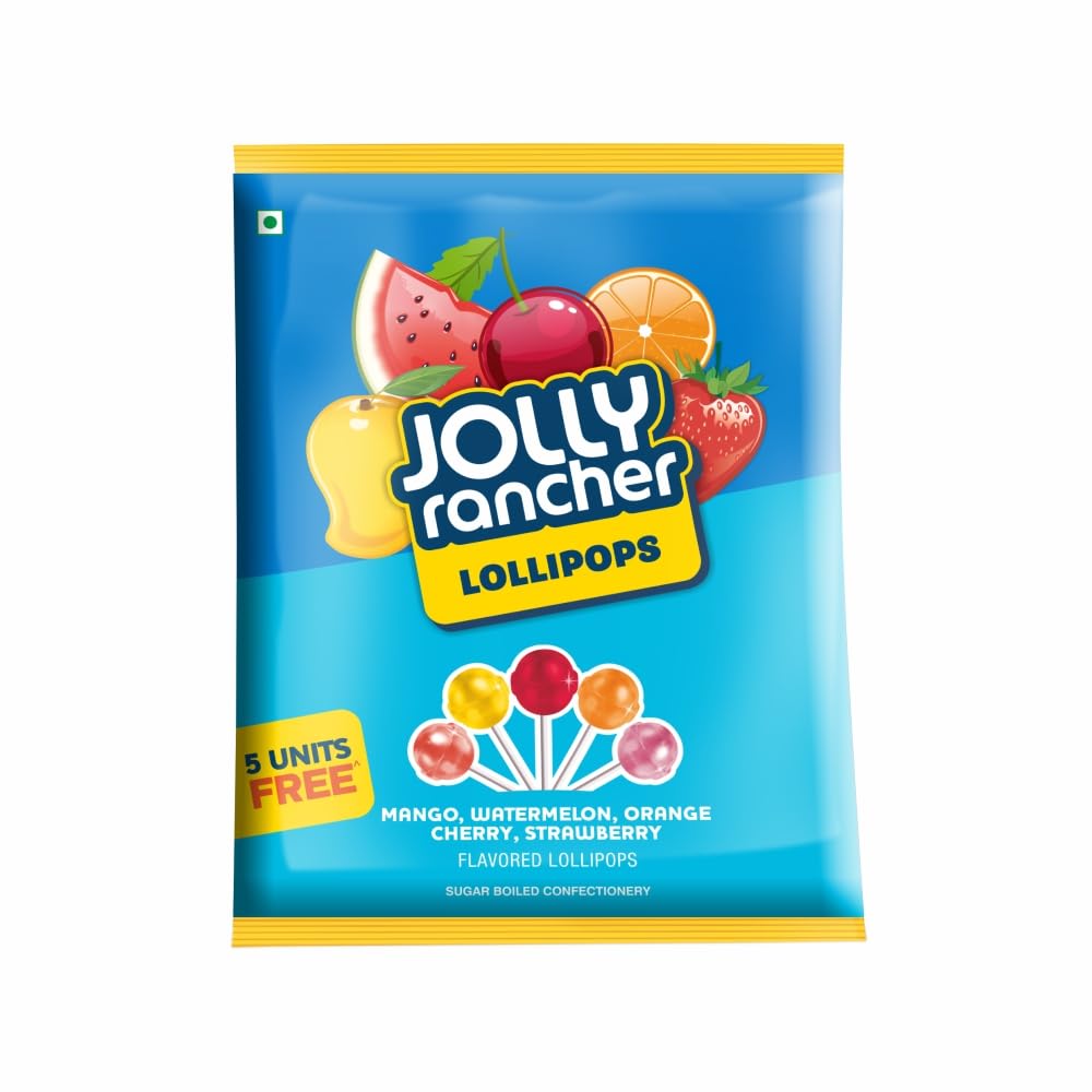HERSHEY'S Jolly Rancher Lollipops 525gm Pouch, Mango