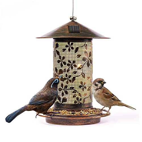 Solar Bird Feeder Outdoor Hanging Light Solar Powered...