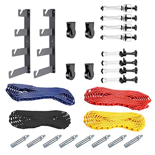 Neewer Photography 4 Roller Wall Mounting Manual Background Support System, including Two(2) Four-fold hooks, Six(6) Expand bars, Four(4) Chains, Ten(10)Clamp Screws
