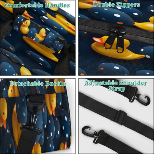 Sports Duffle Bags Cute Ducks Travel Duffle Bag Gym Bag Weekender Travel Bag Waterproof Overnight Bag Carry On Travel Tote Bag Dance Bags4