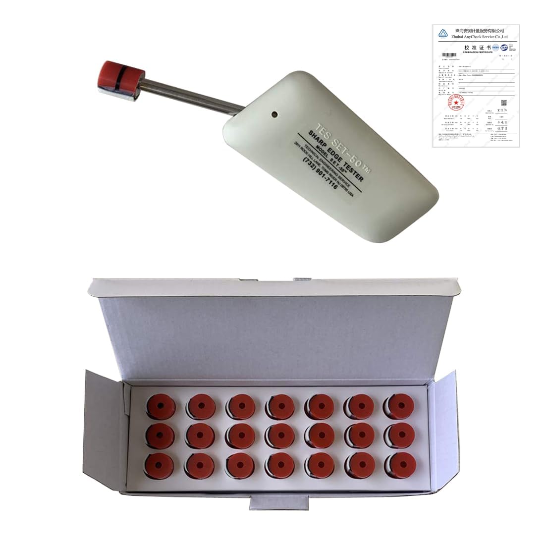 UL1439D Sharp Edge Tester (Tester + Test Cap (21PCS)+Calibration Certificate)