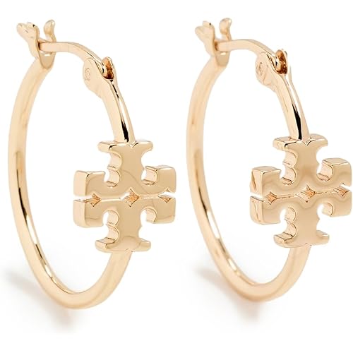 Tory Burch Women's Small Eleanor Hoop Earrings