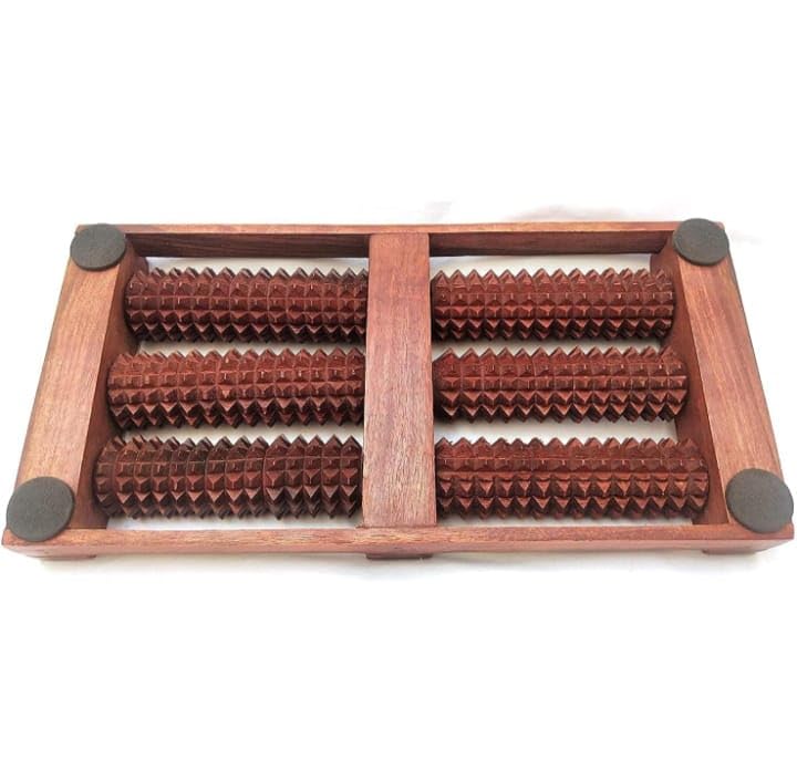 Te Tulsi Enterprises - Wooden Roller Foot Massage Body Stress Buster And Acupressure Point device Relaxation Health Care Product Foot M / s and legs pen release release Te Tulsi Enterprises - Wooden Roller Foot Massage Body Stress Buster And Acupressure Point device Relaxation Health Care Product Foot M / s and legs pen release release