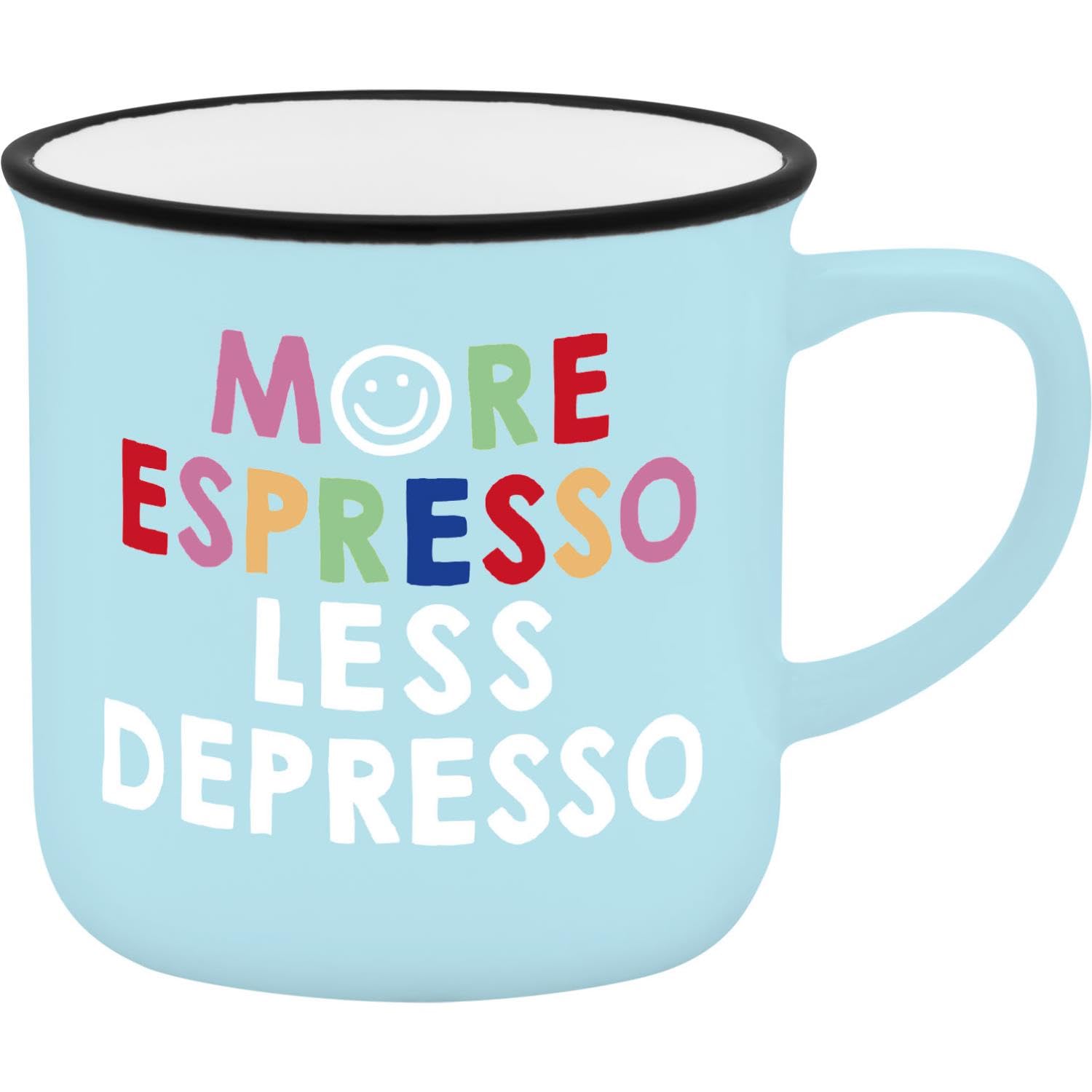 GRUSS & CO Espresso Cup with More Motif | Mini Cup Made of Porcelain, 10 cl, Cup with Gift Bandole | Gift Friends, Birthday | 74748