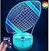 Illusione Ottica 3D Rugby Luce Della Notte LED Lampada 7/16 Cambiamento di Colore Lampada da Tavolo USB Power Telecomando Giocattoli per Bambini Decor di Natale Regalo di Compleanno