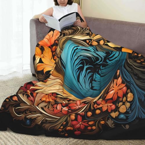 Couverture pour canapé flanelle légère microfibre plaid imprimé multicolore 150x130