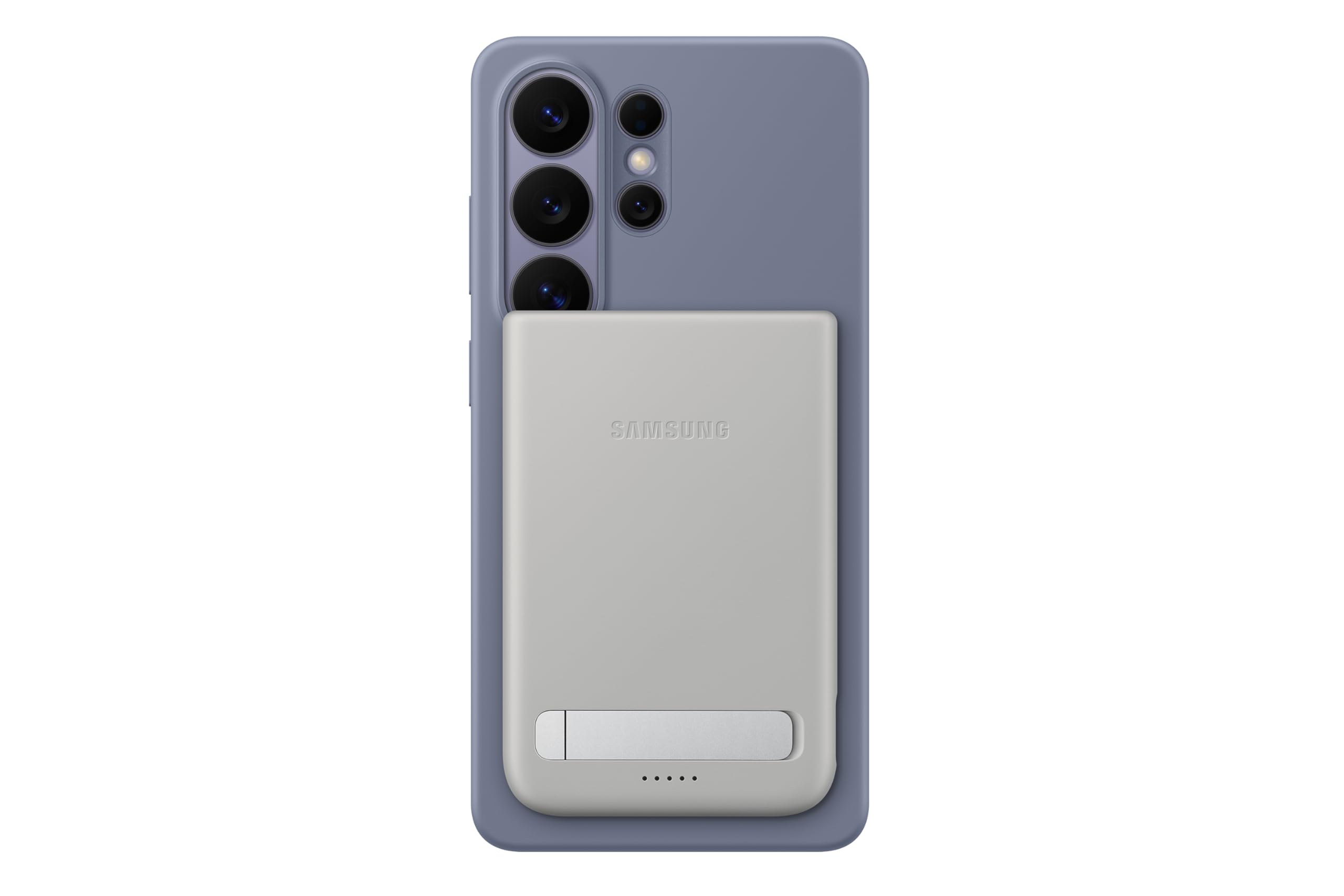 Samsung Magnet Wireless Battery Pack 5.000 mAh, Super Fast Charging 25W, Wireless 15W, cavalletto estraibile, 1 porta USB-C per la ricarica, compatibile con tecnologia Magnetic Power Profile, Gray