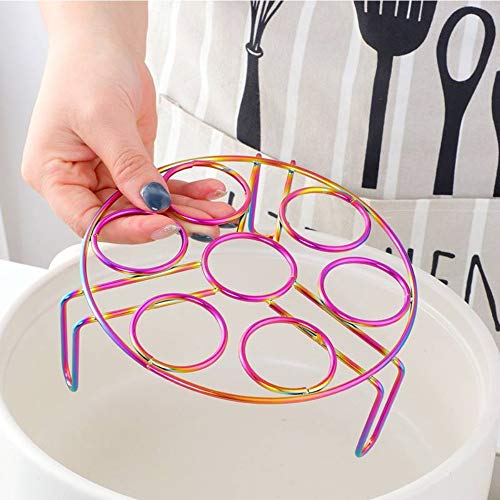 304 Stainless Steel Egg Steamer Rack Color Me Kitchen Steamer Rack For Instant Pot Stainless Steel Egg Rack Trivet Steaming Tray Air Fryer Pressure Cooker Accessories, Dishwasher Safe(2 Pcs)(Gold) #TOP2