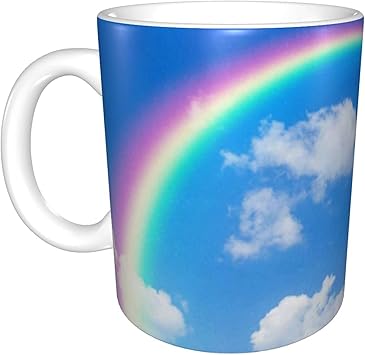 Amazon.co.jp : マグカップ 虹柄 青空柄 虹 青空 空柄 空 牛乳
