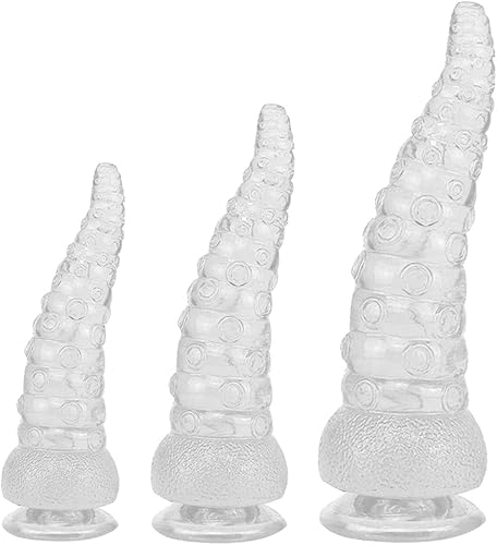 3 piezas monstruo grande grueso ano juguete tentáculo pulpo acanalado anal tapón anal consolador con ventosa juguetes sexuales para mujeres y