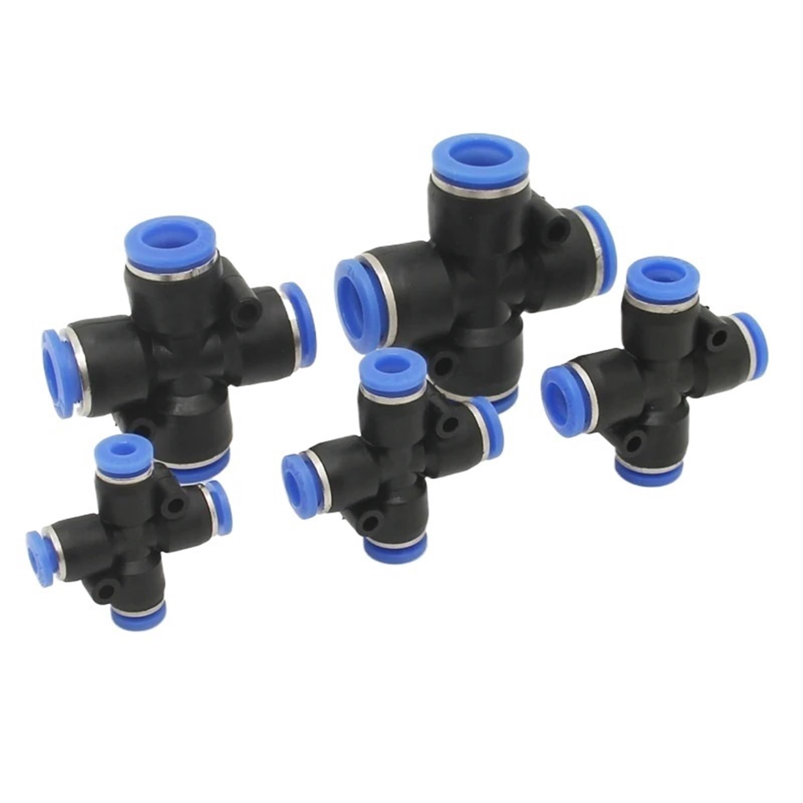 Wtukmo 2pcs Quick coupling of pneumatic pipe fittings4-12mm Pipe Hose Connector Quick Release Air Push In Pneumatic Fittings(PZA 10MM)