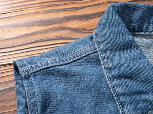 Men's Spring Autumn Ripped Denim Vest Sleeveless Jeans Jackets Pockets Denim Waistcoats Cowboy Vest4