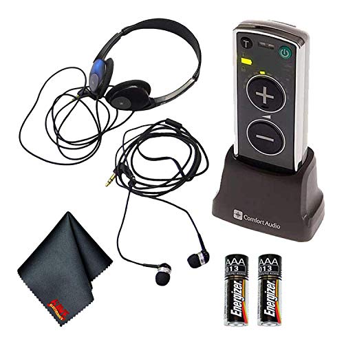 Comfort Audio Comfort Duett Portable Lightweight Hearing Amplifier Personal Listener with Headphones and Earphones Bundle